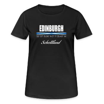 Edimbourg - T-shirt respirant Femme - noir - Devant - AI Model Female 172 light (172cm)