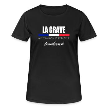 La Grave - Women's Breathable T-Shirt - black - Front - AI Model Female 172 light (172cm)
