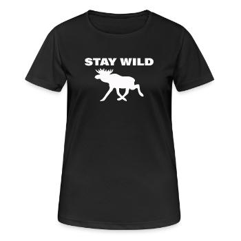 Restez sauvage - T-shirt respirant Femme - noir - Devant - AI Model Female 172 light (172cm)