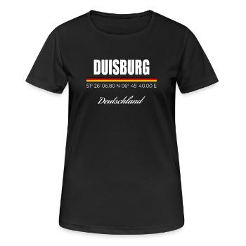 Duisbourg - T-shirt respirant Femme - noir - Devant - AI Model Female 172 light (172cm)