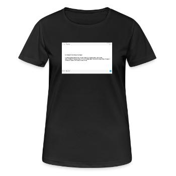 Das Wasser des Lebens - Frauen T-Shirt atmungsaktiv - Schwarz - Vorne - AI Model Female 172 light (172cm)