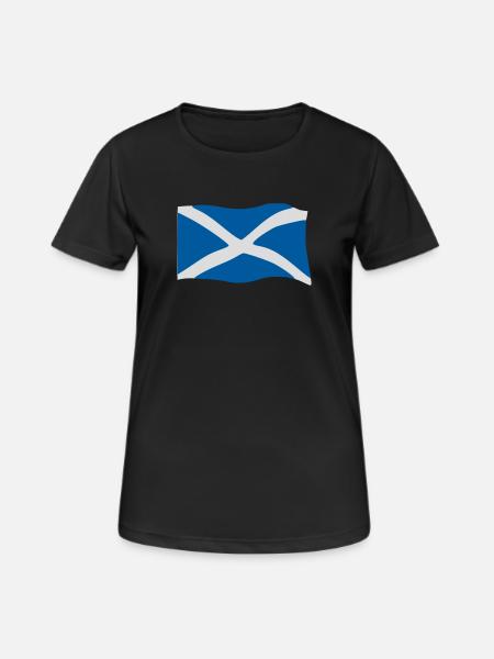 Schottland Fahne - Frauen T-Shirt atmungsaktiv - Schwarz