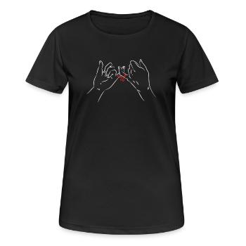 Minimalist Wrist Strap Illustration - Women's Breathable T-Shirt - black - Front - AI Model Female 172 light (172cm)
