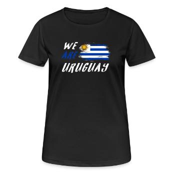 nous sommes l'Uruguay - T-shirt respirant Femme - noir - Devant - AI Model Female 172 light (172cm)