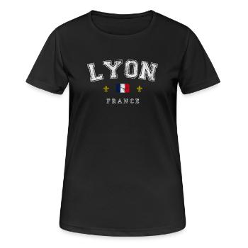 Lyon France - Women's Breathable T-Shirt - black - Front - AI Model Female 172 light (172cm)