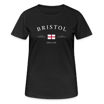 Bristol, Angleterre – Souvenir et cadeau des Fêtes - T-shirt respirant Femme - noir - Devant - AI Model Female 172 light (172cm)