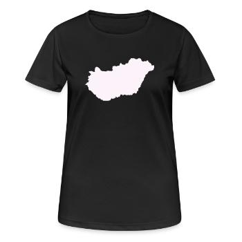 Pays hongrois - T-shirt respirant Femme - noir - Devant - AI Model Female 172 light (172cm)