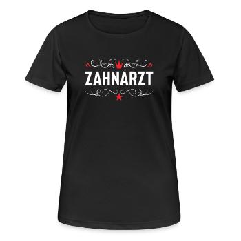 Zahnarzt - Frauen T-Shirt atmungsaktiv - Schwarz - Vorne - AI Model Female 172 light (172cm)