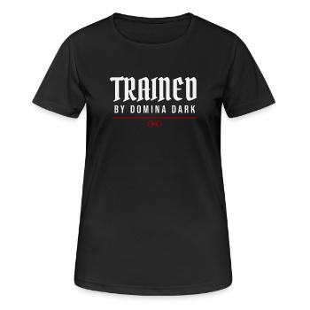 Entraîné par Domina Dark – Identité de soumission - T-shirt respirant Femme - noir - Devant - AI Model Female 172 light (172cm)
