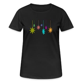 étoile de Noël - T-shirt respirant Femme - noir - Devant - AI Model Female 172 light (172cm)