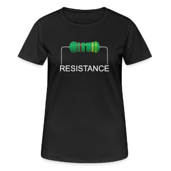 Resistance, 33 ohms, resistance, electrical engineering - Women's Breathable T-Shirt - black - Front - AI Model Female 172 light (172cm)