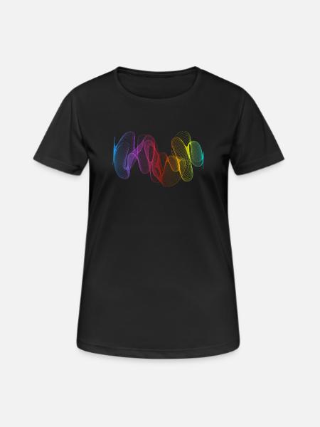 Abstract Lines Design 02 - Women's Breathable T-Shirt - black