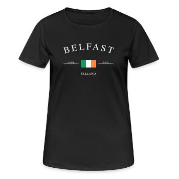 Belfast, Irlande du Nord – Souvenir et cadeau de vacances - T-shirt respirant Femme - noir - Devant - AI Model Female 172 light (172cm)