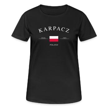 Karpacz, Pologne – Souvenir et cadeau de vacances - T-shirt respirant Femme - noir - Devant - AI Model Female 172 light (172cm)
