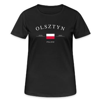 Olsztyn, Pologne – Souvenir et cadeau de Noël - T-shirt respirant Femme - noir - Devant - AI Model Female 172 light (172cm)