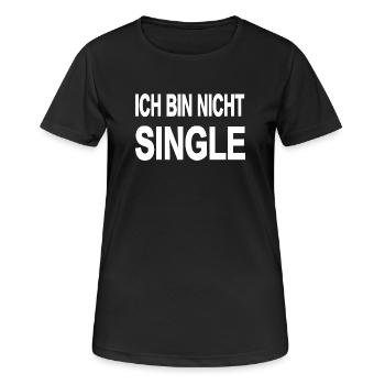 Single - Frauen T-Shirt atmungsaktiv - Schwarz - Vorne - AI Model Female 172 light (172cm)