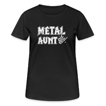 Metal Aunt Heavy Metal Geschenk für Tante - Frauen T-Shirt atmungsaktiv - Schwarz - Vorne - AI Model Female 172 light (172cm)