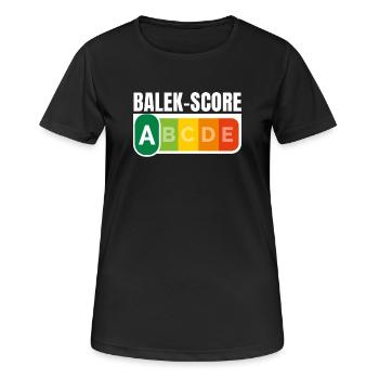 BALEK-SCORE - Humour noir - T-shirt respirant Femme - noir - Devant - AI Model Female 172 light (172cm)