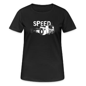 Speed Formula Auto - Racing Illustration - Women's Breathable T-Shirt - black - Front - AI Model Female 172 light (172cm)
