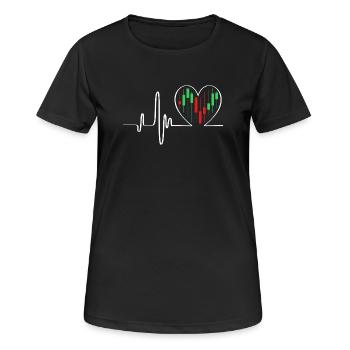 Trading Finanzen Aktien Geld Bitcoin Kapital - Frauen T-Shirt atmungsaktiv - Schwarz - Vorne - AI Model Female 172 light (172cm)