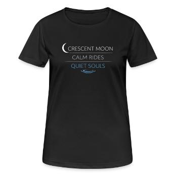 Navigation de nuit avec - T-shirt respirant Femme - noir - Devant - AI Model Female 172 light (172cm)