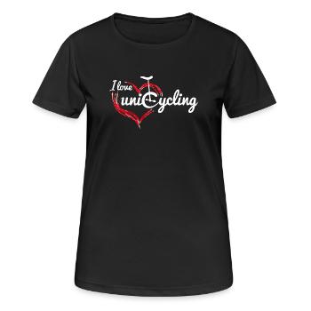 Unicycle | Descendance freestyle en monocycle - T-shirt respirant Femme - noir - Devant - AI Model Female 172 light (172cm)