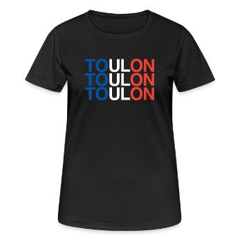 Toulon France Frankreich - Frauen T-Shirt atmungsaktiv - Schwarz - Vorne - AI Model Female 172 light (172cm)