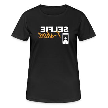 Selfie T-shirt - Women's Breathable T-Shirt - black - Front - AI Model Female 172 light (172cm)
