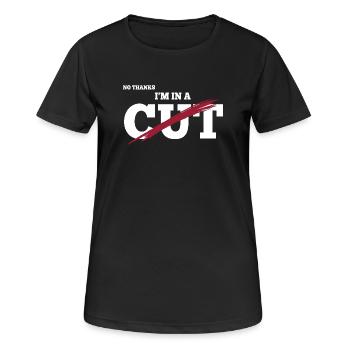 Saison de taille avec déficit calorique réduit - T-shirt respirant Femme - noir - Devant - AI Model Female 172 light (172cm)