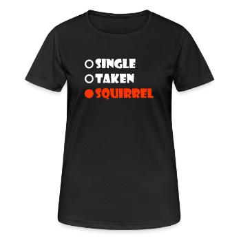 Nur genommenes Eichhörnchen - Frauen T-Shirt atmungsaktiv - Schwarz - Vorne - AI Model Female 172 light (172cm)
