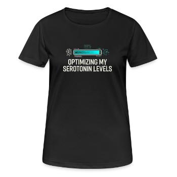 Serotonin Optimizing - Women's Breathable T-Shirt - black - Front - AI Model Female 172 light (172cm)