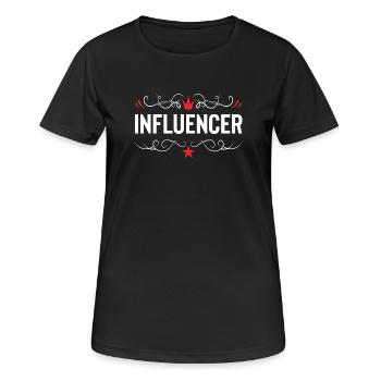 Influencer profession - Women's Breathable T-Shirt - black - Front - AI Model Female 172 light (172cm)