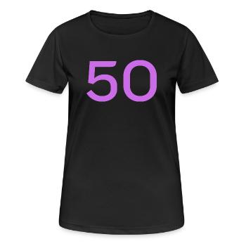 50 - Women's Breathable T-Shirt - black - Front - AI Model Female 172 light (172cm)