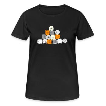 Chaton, chaton, chaton - T-shirt respirant Femme - noir - Devant - AI Model Female 172 light (172cm)