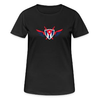 Cuba Wings / Gift Havana Caribbean Cuba Flag - Women's Breathable T-Shirt - black - Front - AI Model Female 172 light (172cm)