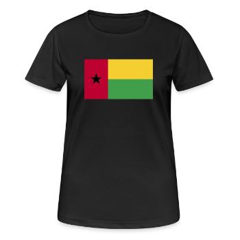 Drapeau national de la Guinée-Bissau - T-shirt respirant Femme - noir - Devant - AI Model Female 172 light (172cm)