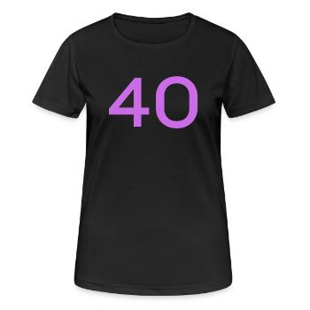 40 - T-shirt respirant Femme - noir - Devant - AI Model Female 172 light (172cm)