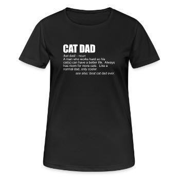 Definition des Katzenpapas Katzenpapa für Männer D - Frauen T-Shirt atmungsaktiv - Schwarz - Vorne - AI Model Female 172 light (172cm)