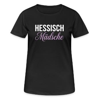 Style de la fille hessoisse - T-shirt respirant Femme - noir - Devant - AI Model Female 172 light (172cm)