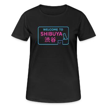 Welcome to Shibuya - T-shirt respirant Femme - noir - Devant - AI Model Female 172 light (172cm)