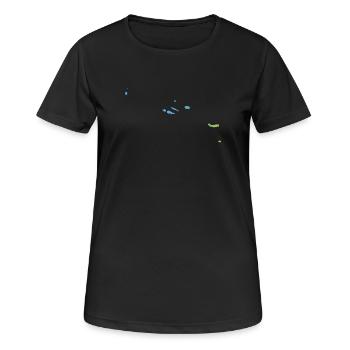 Azores - Frauen T-Shirt atmungsaktiv - Schwarz - Vorne - AI Model Female 172 light (172cm)