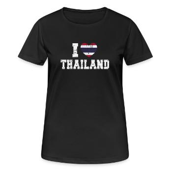 Thaïlande - T-shirt respirant Femme - noir - Devant - AI Model Female 172 light (172cm)