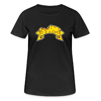 Fromage Bannière - T-shirt respirant Femme - noir - Devant - AI Model Female 172 light (172cm)