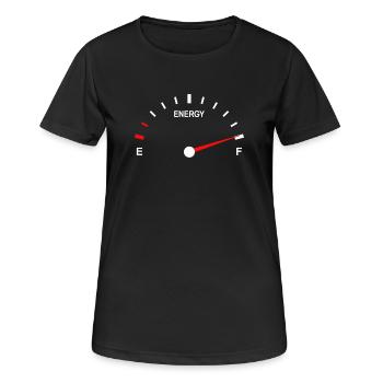 Lebendige Kraftstoffanzeige Abstraktes Design - Frauen T-Shirt atmungsaktiv - Schwarz - Vorne - AI Model Female 172 light (172cm)
