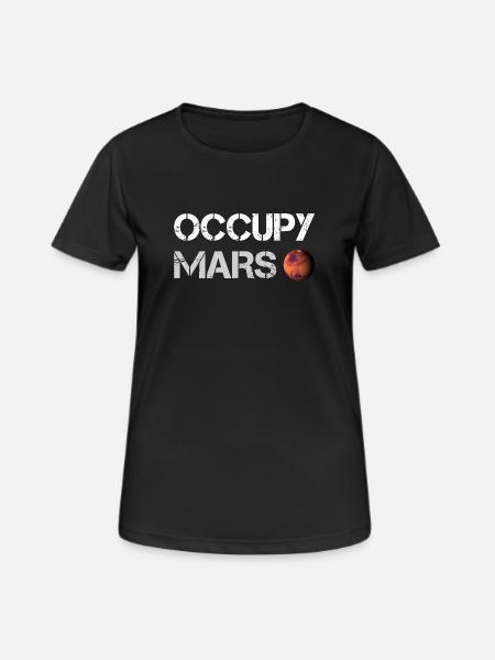 Occupy Mars (Space-X) - Frauen T-Shirt atmungsaktiv - Schwarz