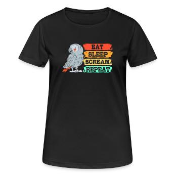 Parrot Grey - Women's Breathable T-Shirt - black - Front - AI Model Female 172 light (172cm)