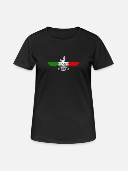 Farvahar logo | Iranian ancient symbol - Women's Breathable T-Shirt - black