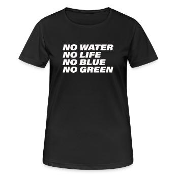 WATER - Frauen T-Shirt atmungsaktiv - Schwarz - Vorne - AI Model Female 172 light (172cm)