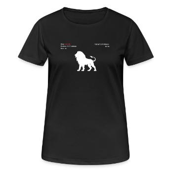Lion - T-shirt respirant Femme - noir - Devant - AI Model Female 172 light (172cm)