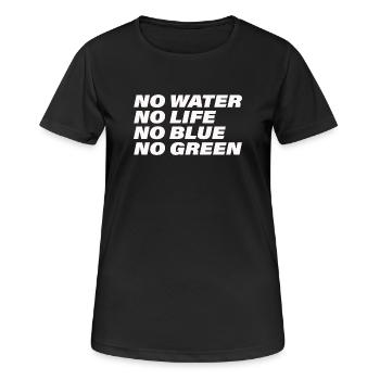 WATER - Frauen T-Shirt atmungsaktiv - Schwarz - Vorne - AI Model Female 172 light (172cm)
